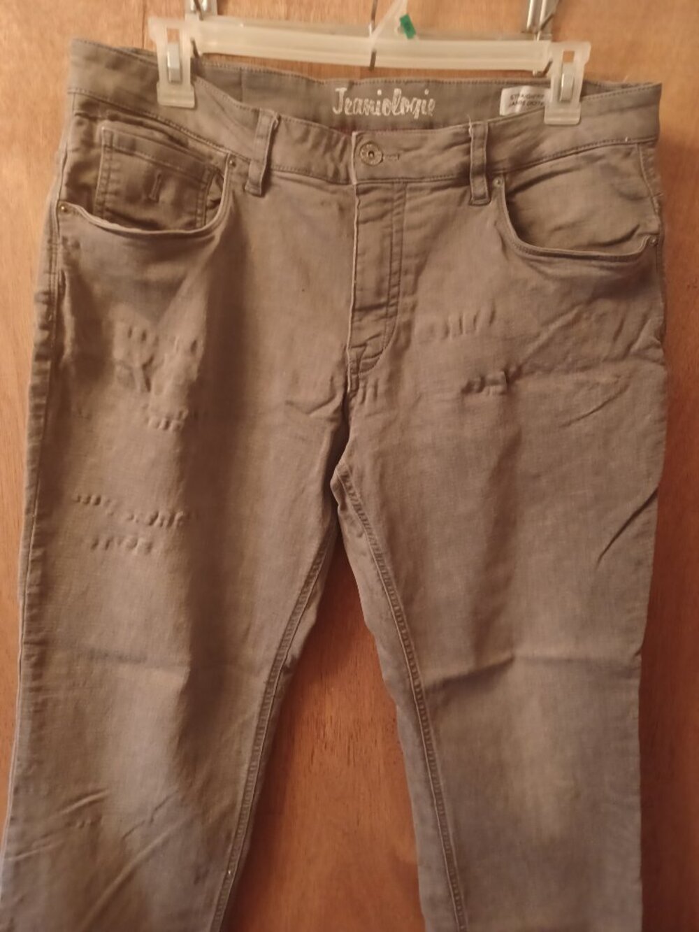Jeaniologie Men's Gray Straight Fit Jeans